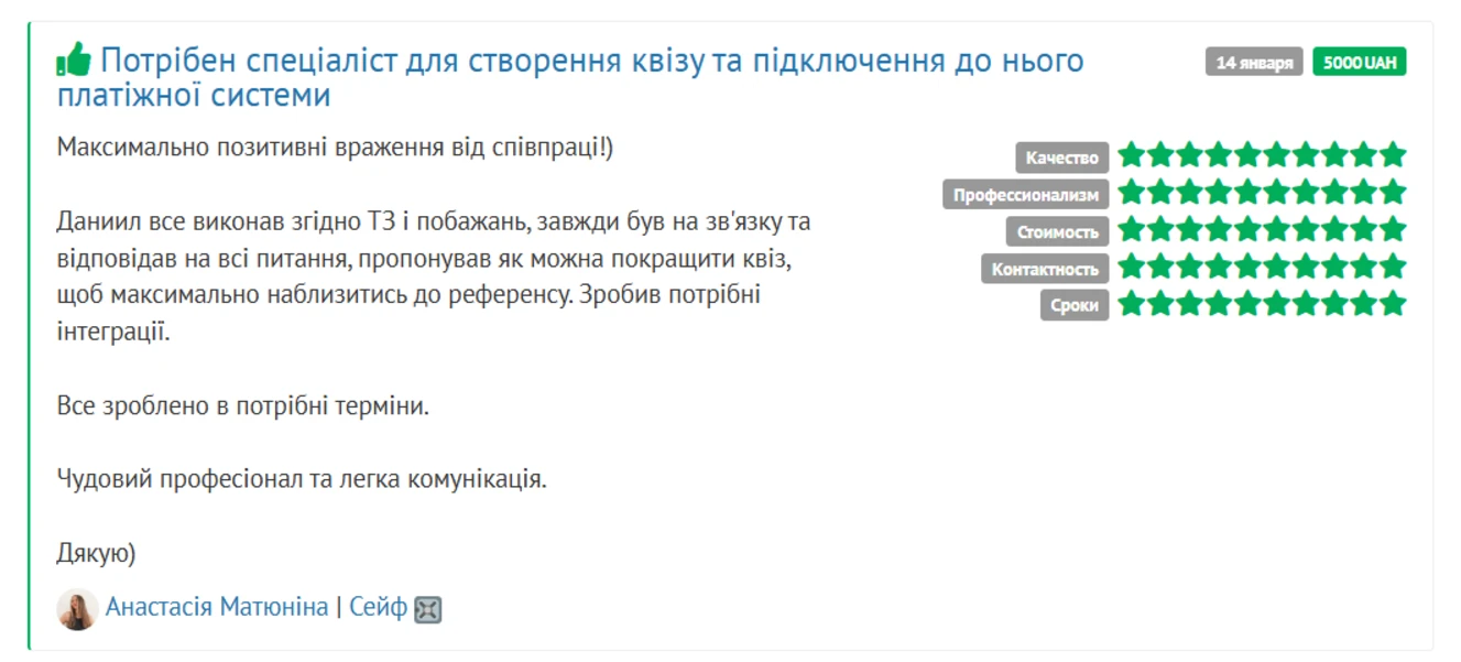 Client Review
